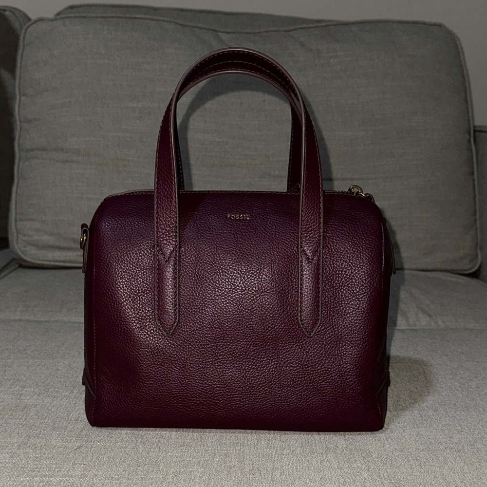 Fossil Sydney Satchel - RAISIN